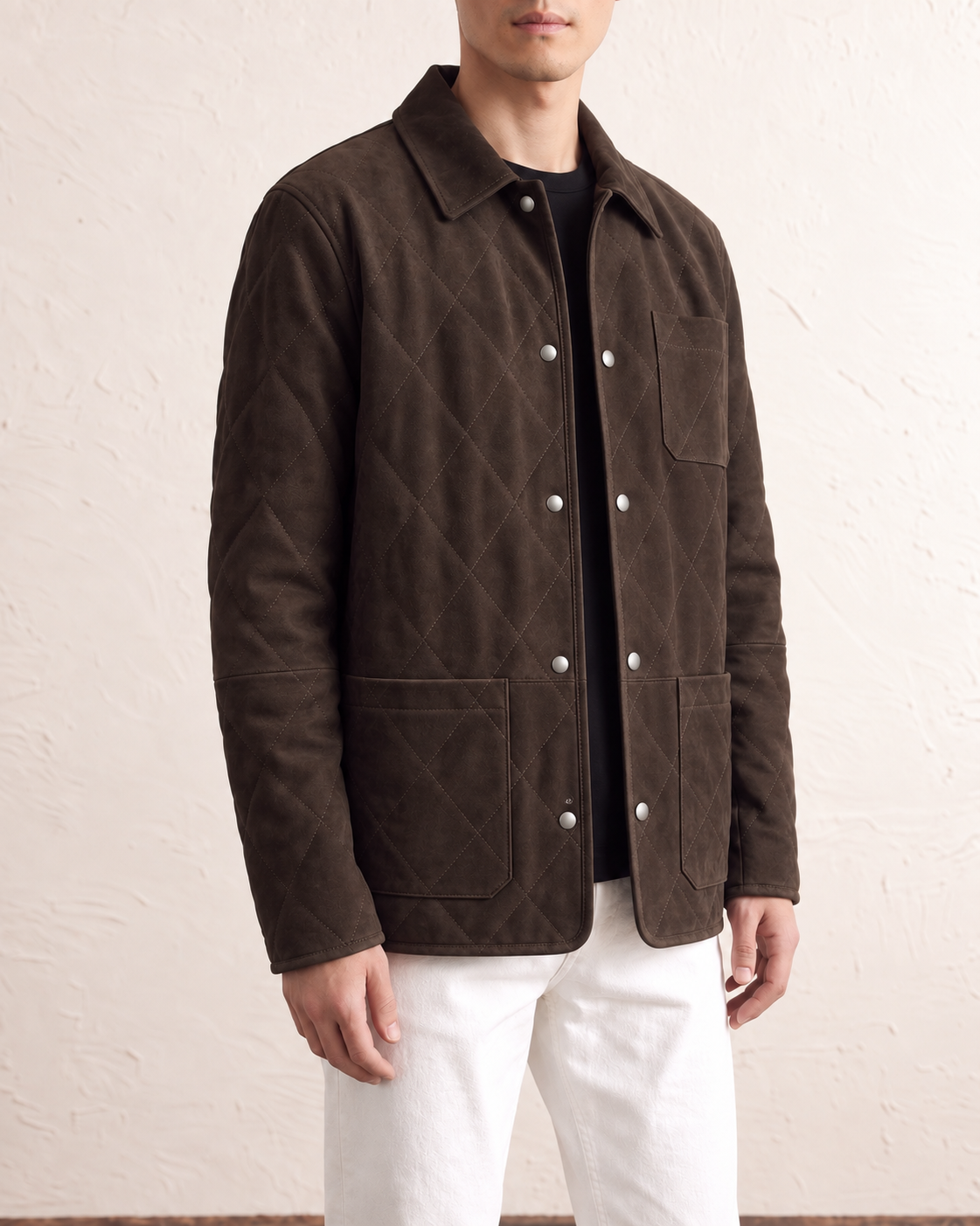 Suede Quilted Hunter Jacket