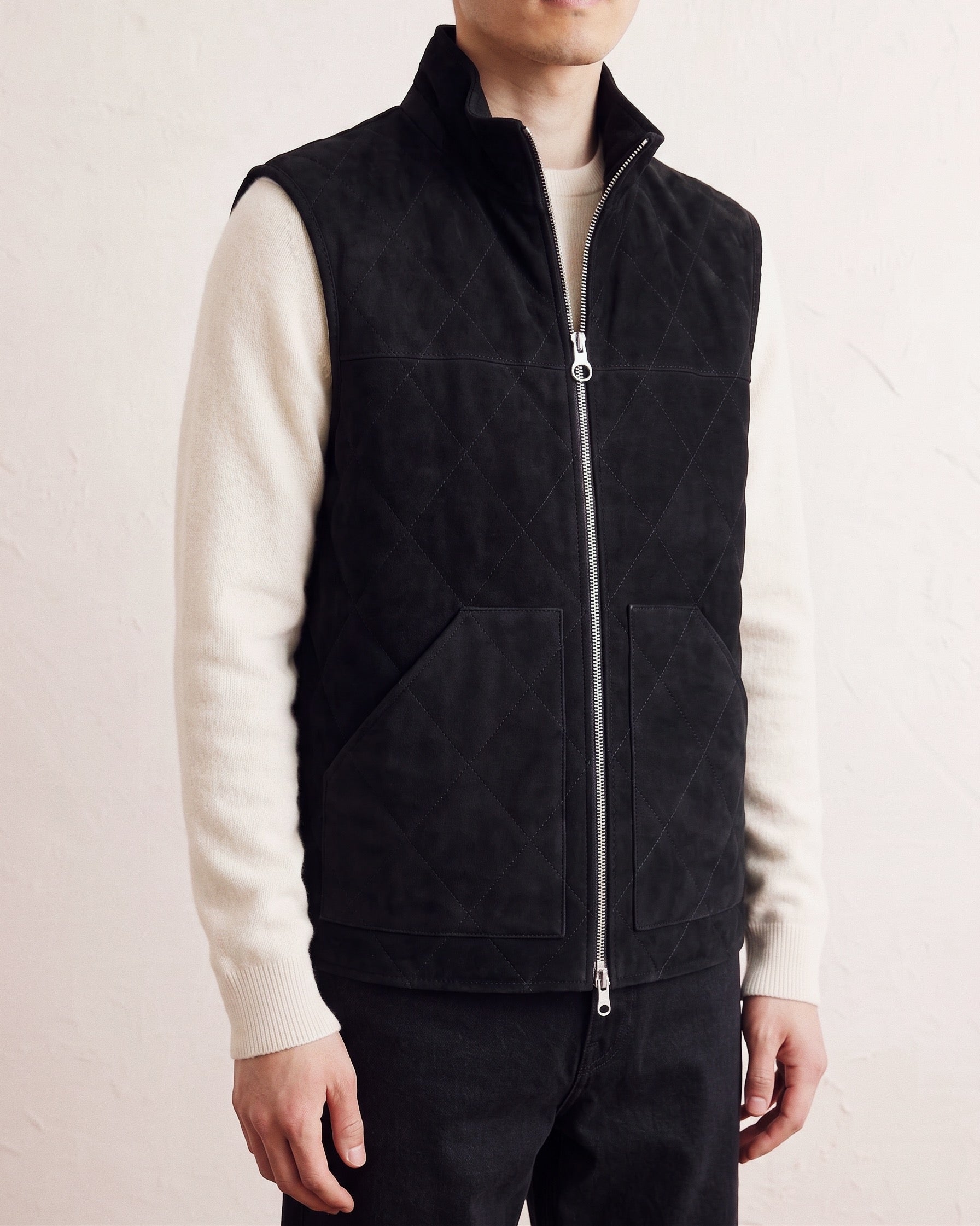 Suede Quilted Gilet