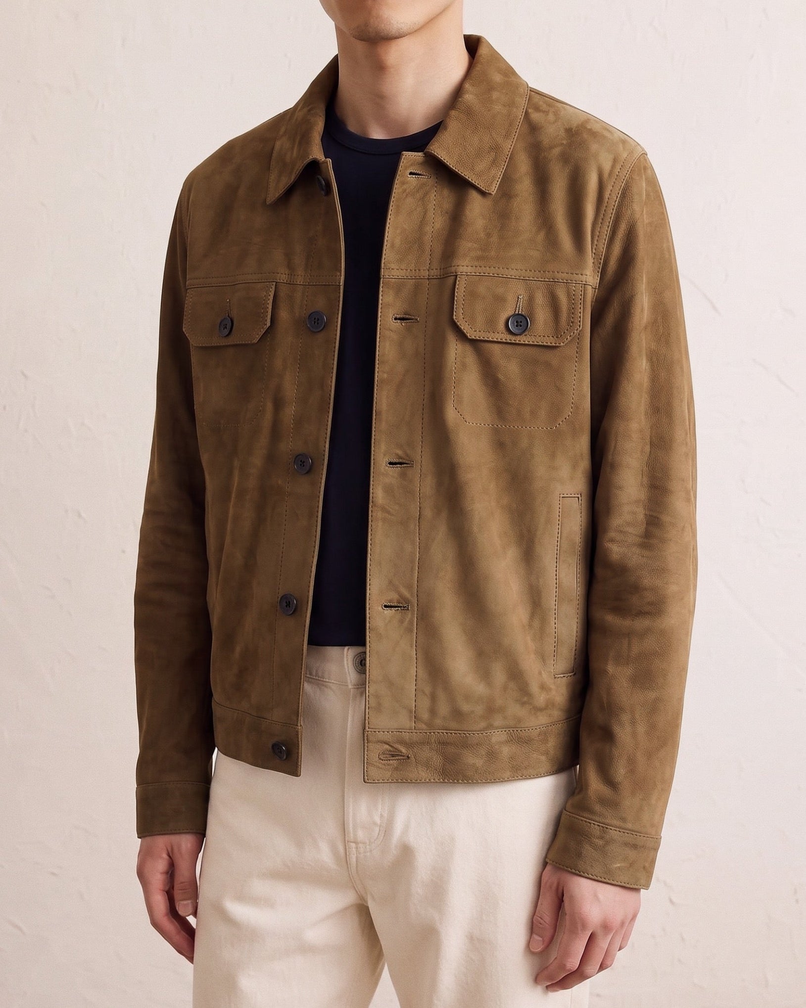 Nubuck Raw Trucker