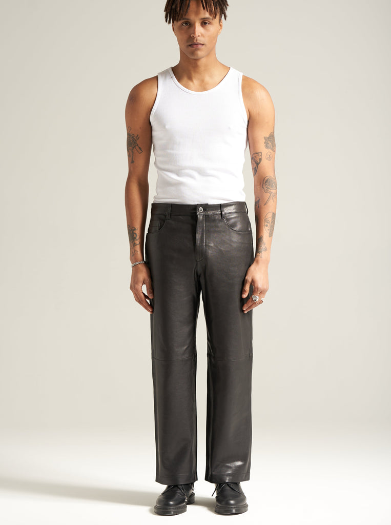 Five Pocket Jean in Nappa Leather Unisex by Arman Malik