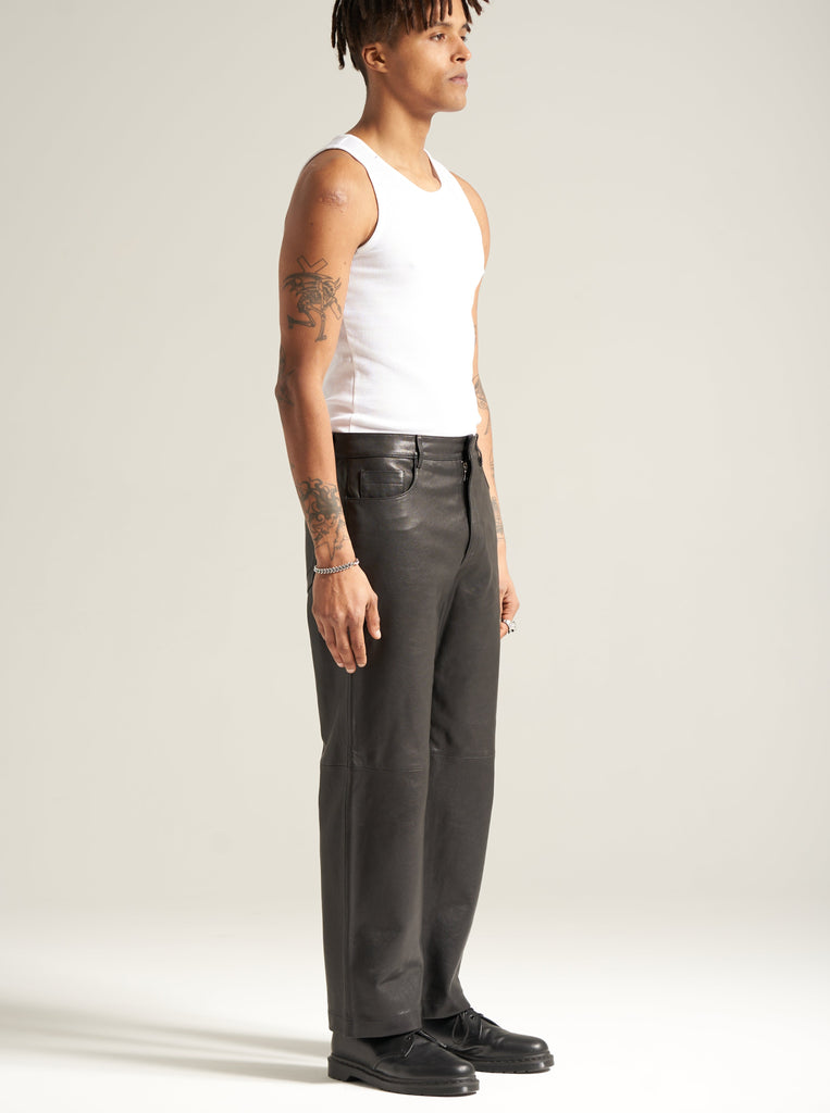 Five Pocket Jean in Nappa Leather Unisex by Arman Malik