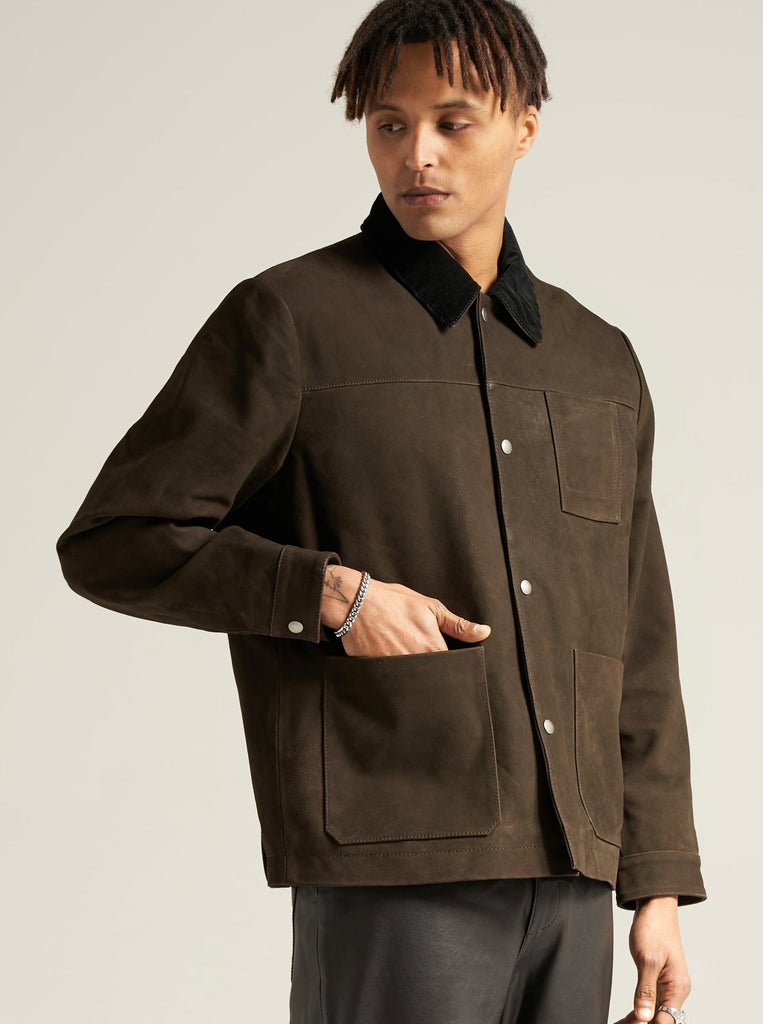 Hunter Jacket in Nubuck Leather Unisex by Arman Malik