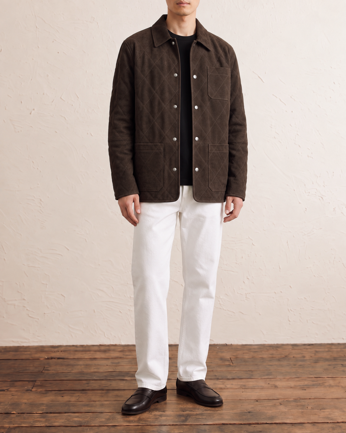 Suede Quilted Hunter Jacket