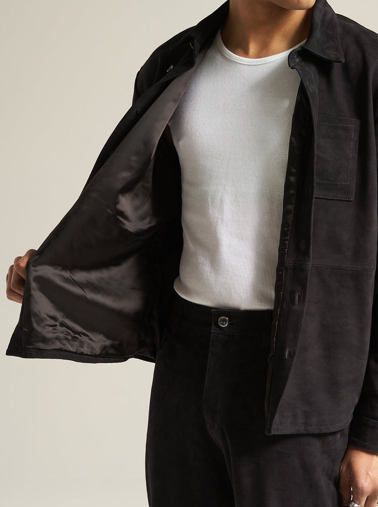 The Overshirt in Suede Leather Unisex by Arman Malik